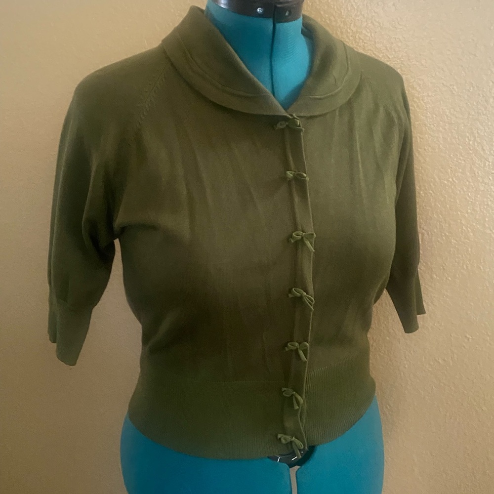 NWT Banned Apparel Cropped Quarter Sleeve Cardigan - XL